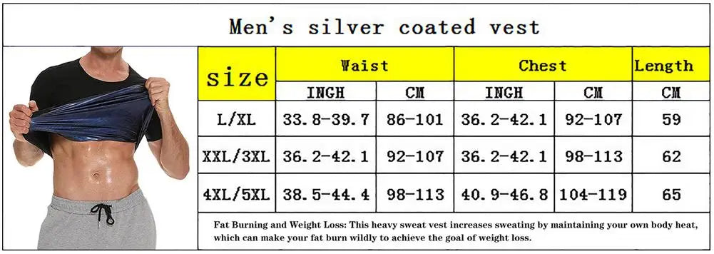 Men Shapewear Waist Traine Thermo Sweat Tops