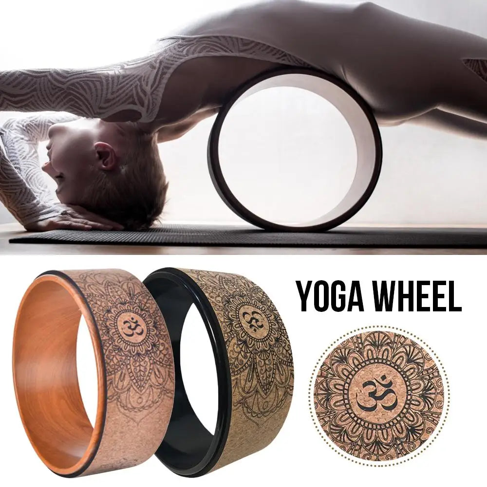 High Quality Natural Cork Yoga Wheel Fitness