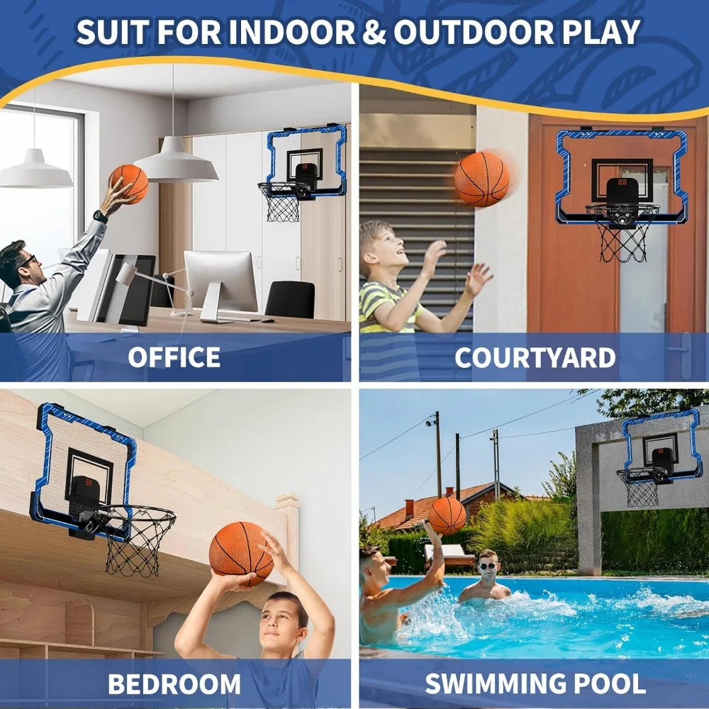 Mini Basketball Hoop Indoor with Scoreboard,