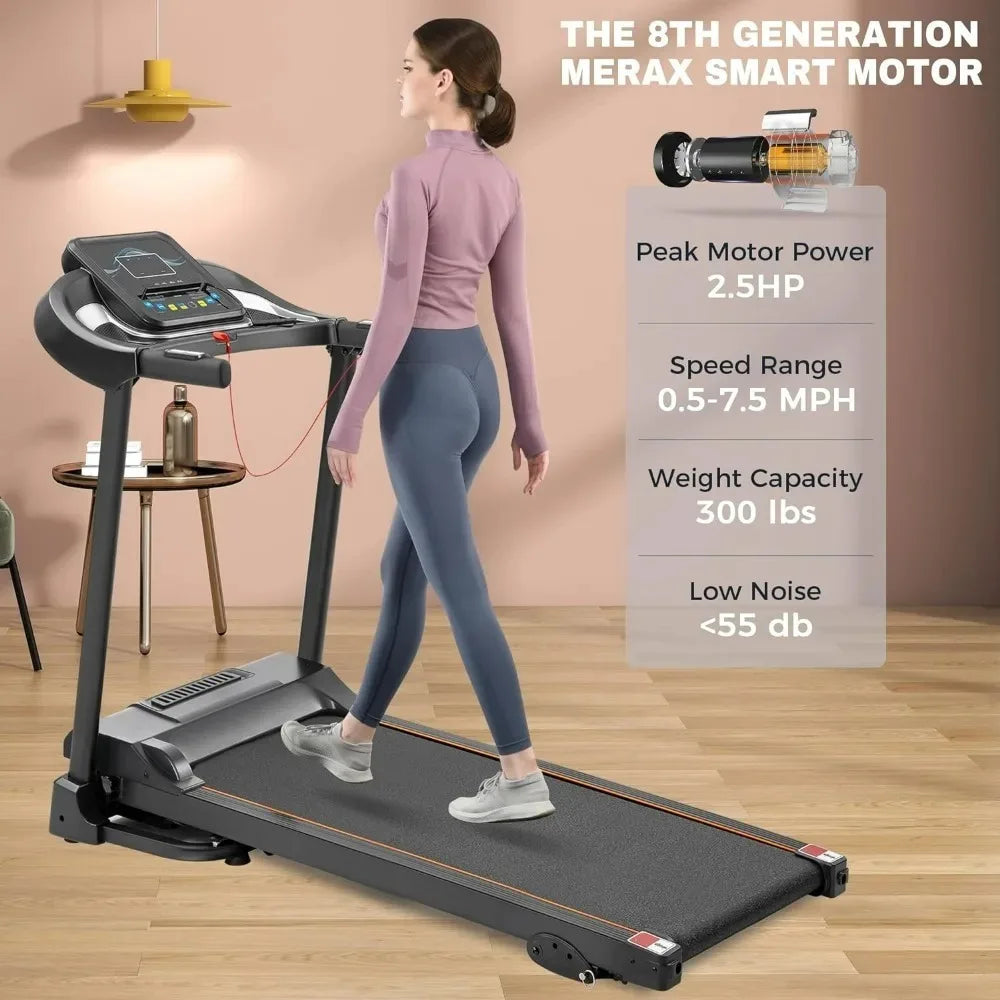 Treadmill Folding Electric,Incline2.5HP Energy Saving 12 Preset Programs