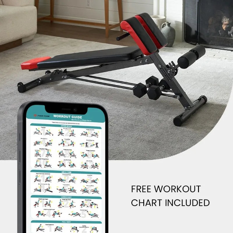 Finer Form Multi-Functional Gym Bench for Full All-in-One Body Workout