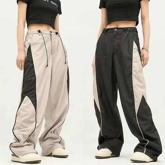 Spring retro loose cargo trousers women's