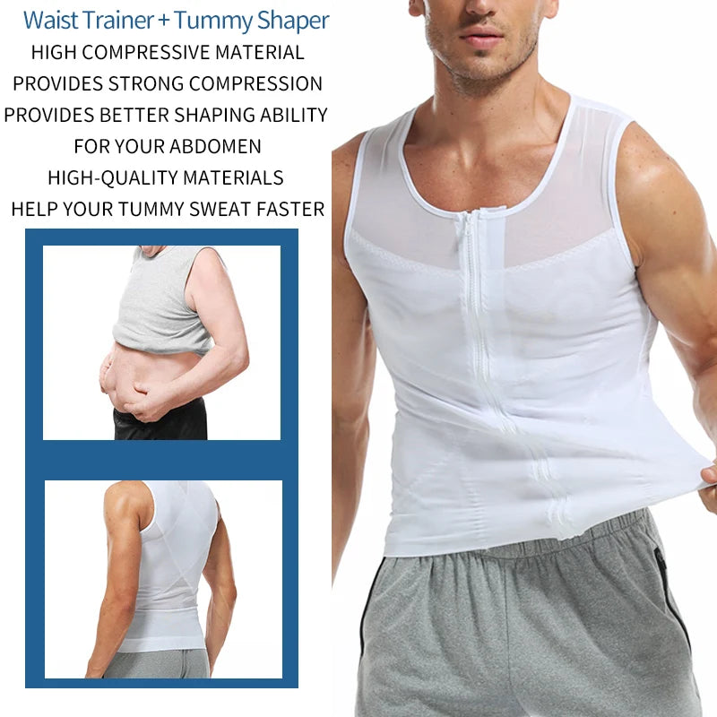 Men Slimming Body Shape  Abdomen Reducer Corset Top Vest