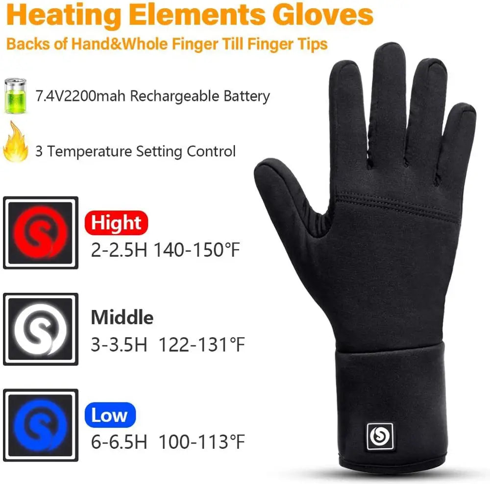 Savior Heat Liner Heated Gloves Winter Warm Skiing Gloves