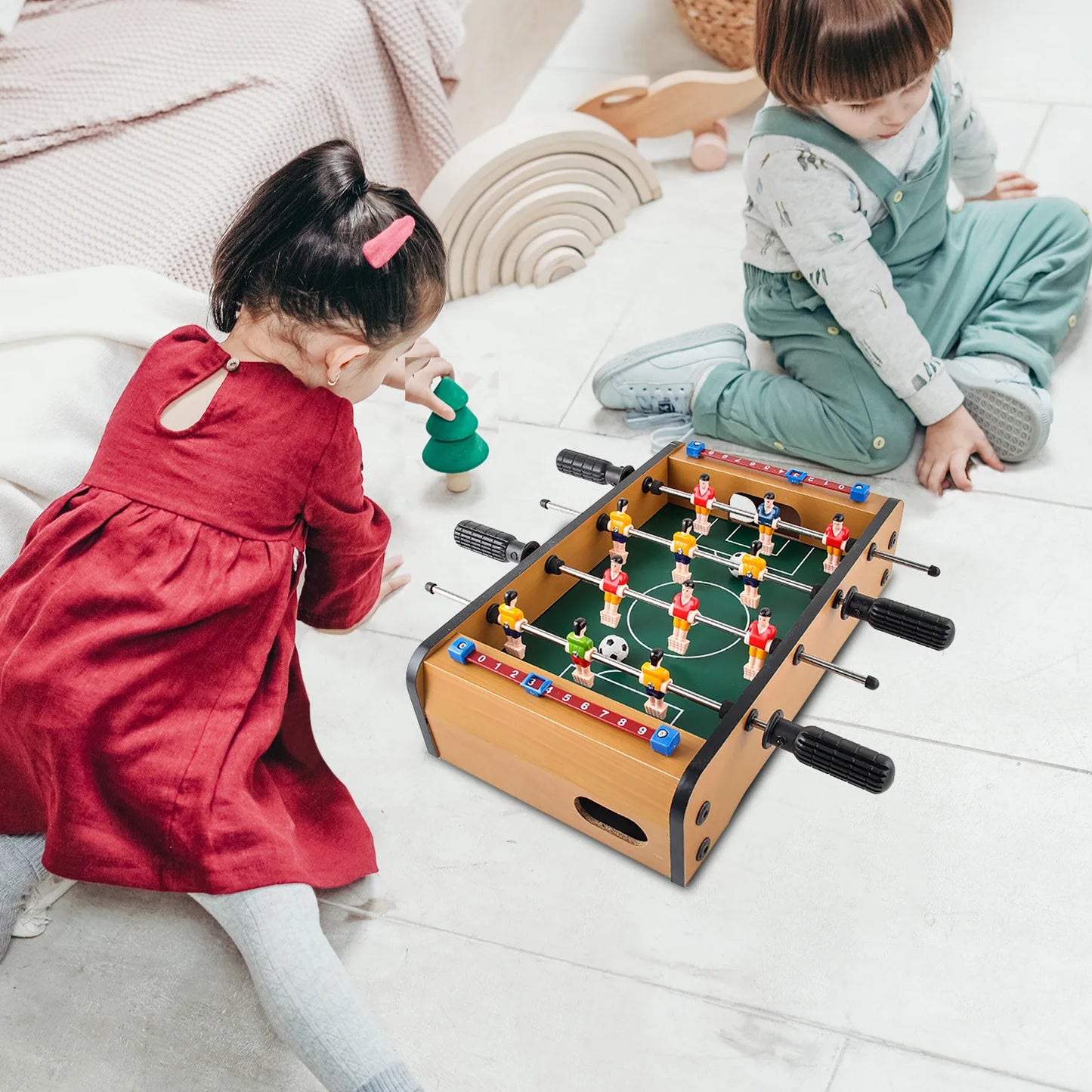 Foosball Table Mini Football Table Game 2 Footballs Classic