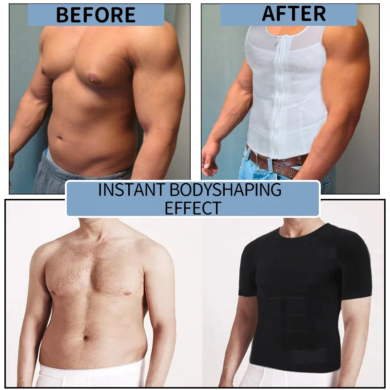 Men Slimming Body Shape  Abdomen Reducer Corset Top Vest