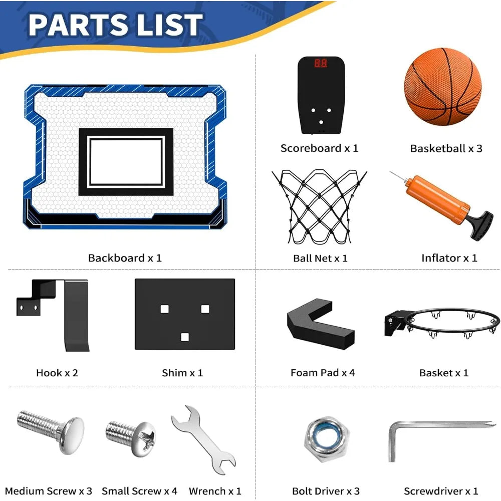 Mini Basketball Hoop Indoor with Scoreboard,