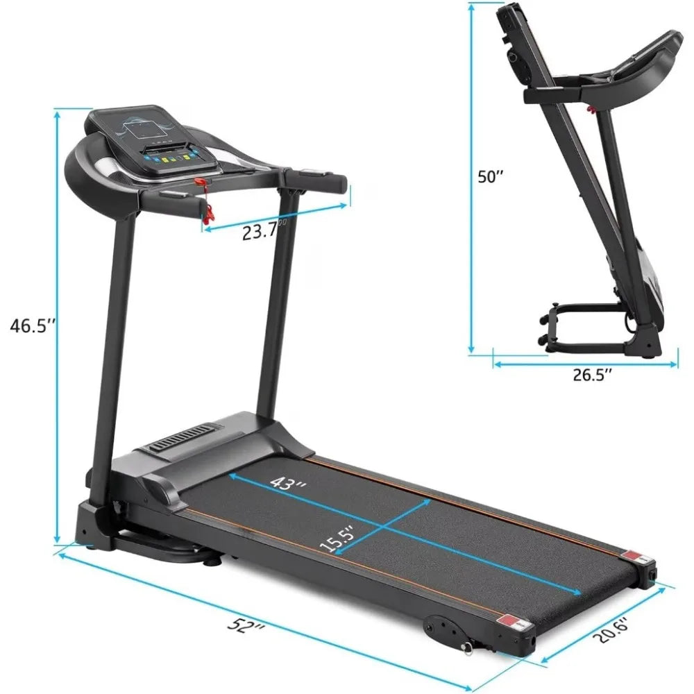 Treadmill Folding Electric,Incline2.5HP Energy Saving 12 Preset Programs