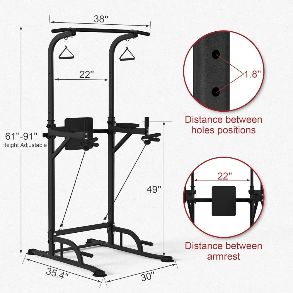 Power Tower Dip Bar Station Multi-Function Pull-Up Bar