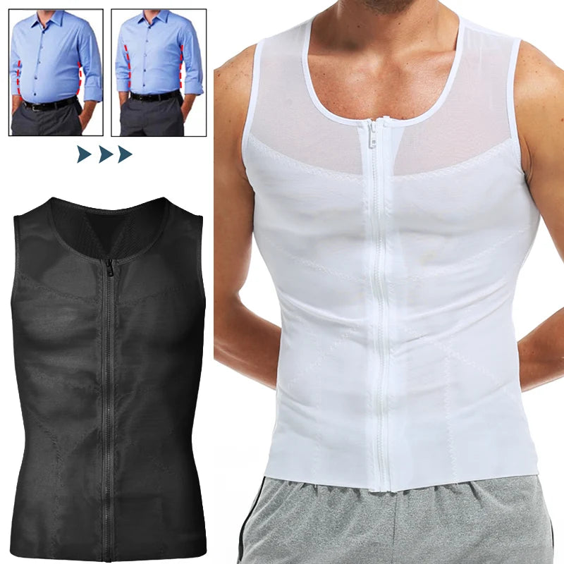 Men Slimming Body Shape  Abdomen Reducer Corset Top Vest