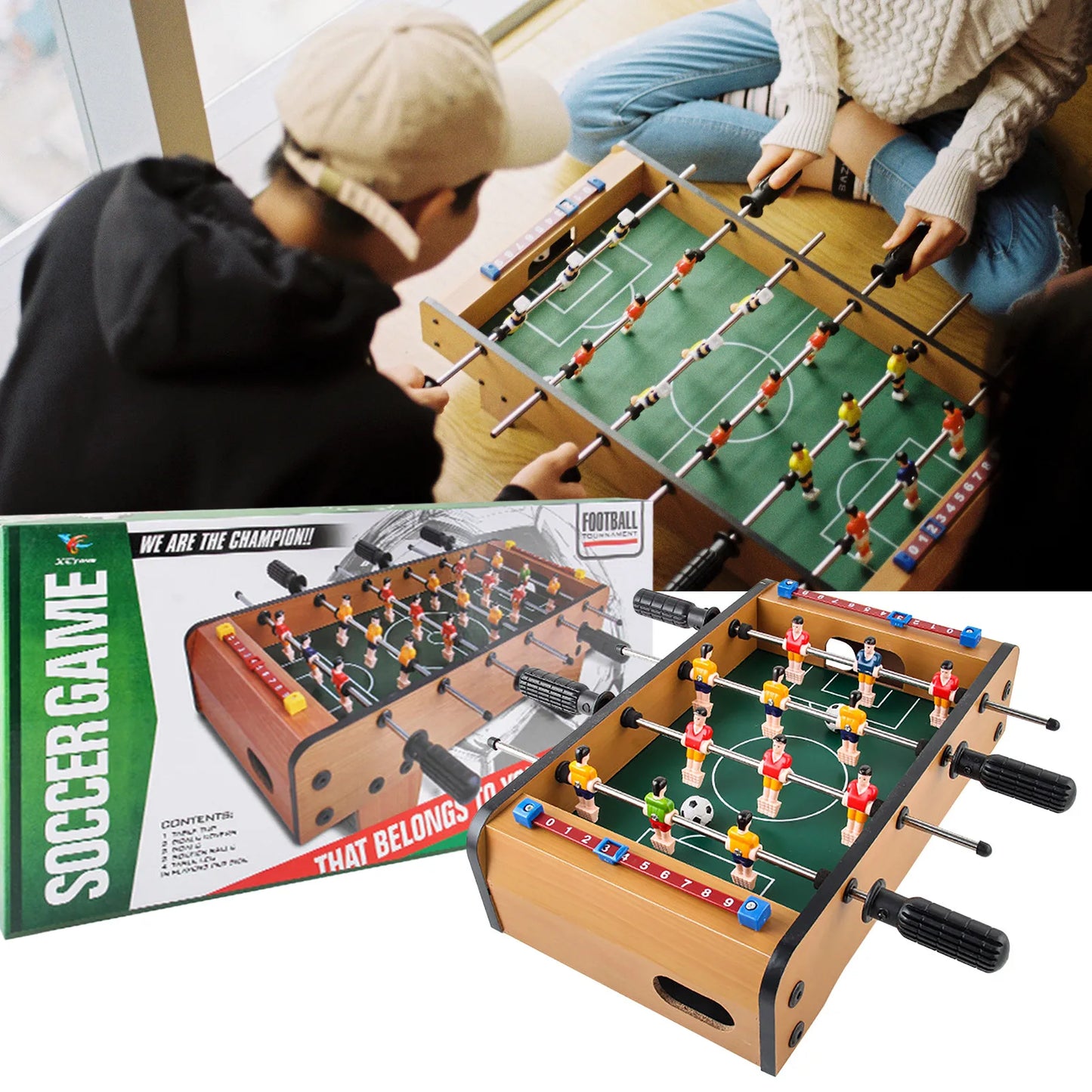 Foosball Table Mini Football Table Game 2 Footballs Classic