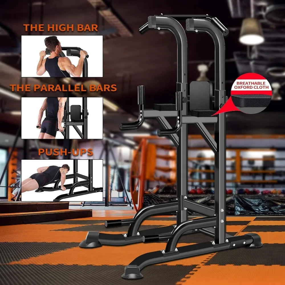 Power Tower Adjustable Height Pull Up & Dip Station