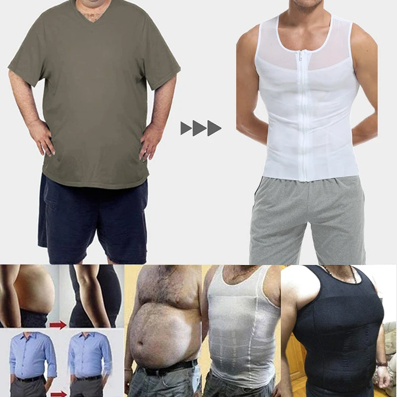 Men Slimming Body Shape  Abdomen Reducer Corset Top Vest